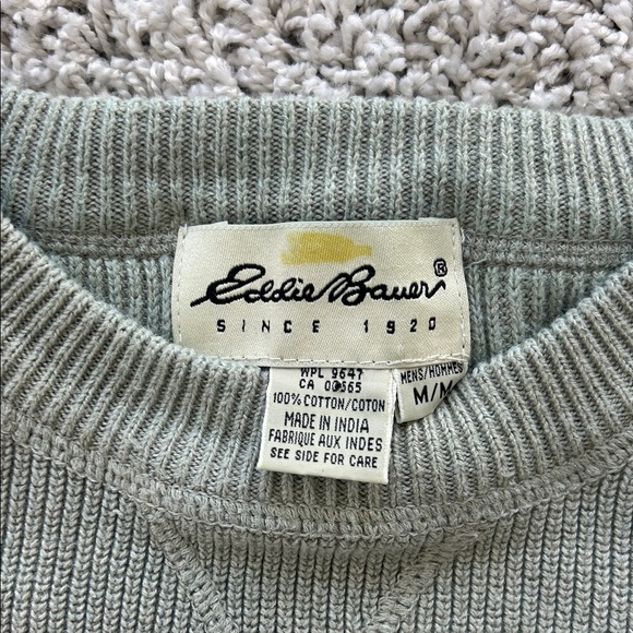 Vintage Eddie Bauer 100% Cotton Knit Sweater – Classic Crewneck Pullover – Men M - Picture 2 of 3